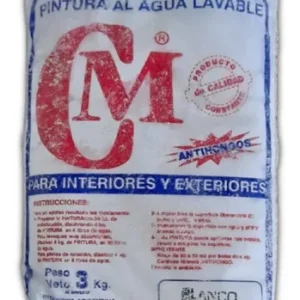 PINTURA AL AGUA BLANCA BOLSA X 3KG