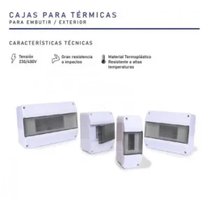 CAJA P/TERMICA EMBUTIR O EXTERIOR CON PUERTA